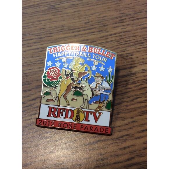 RFD-TV Rural Media Blue Demin Nashville Tenn Strapback Baseball Hat Cap & Pin - Picture 7 of 8